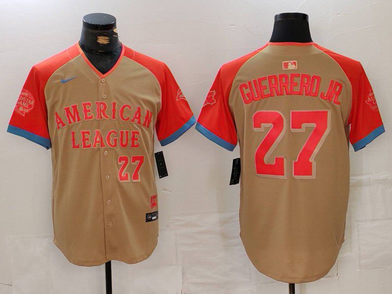 Men Toronto Blue Jays #27 Guerrero jr Orange All star 2024 Nike MLB Jersey style 4